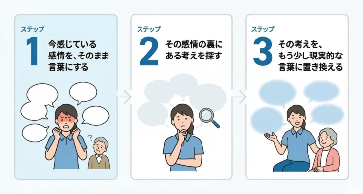 思考を書き換える3つのステップ