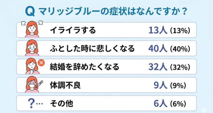 マリッジブルーの症状はなんですか？