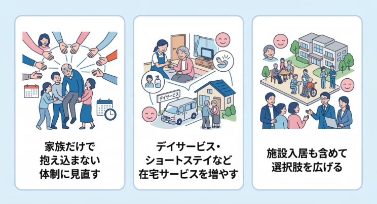 認知症の介護に限界を感じたときに家族が取れる対処法