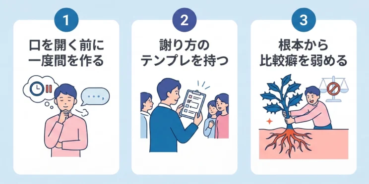 無意識のマウント癖を減らす3つの方法