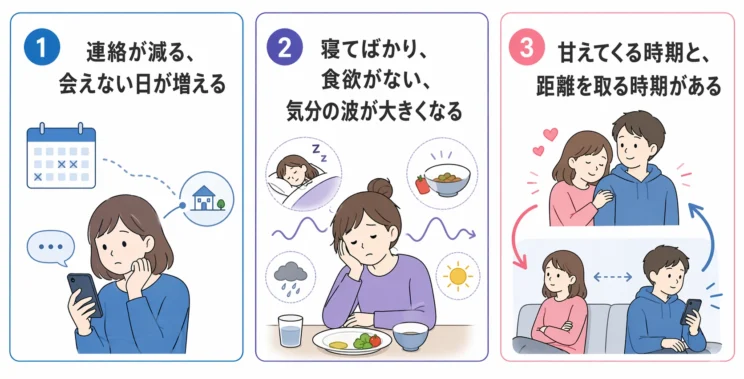 鬱病の彼女に起こりやすい変化