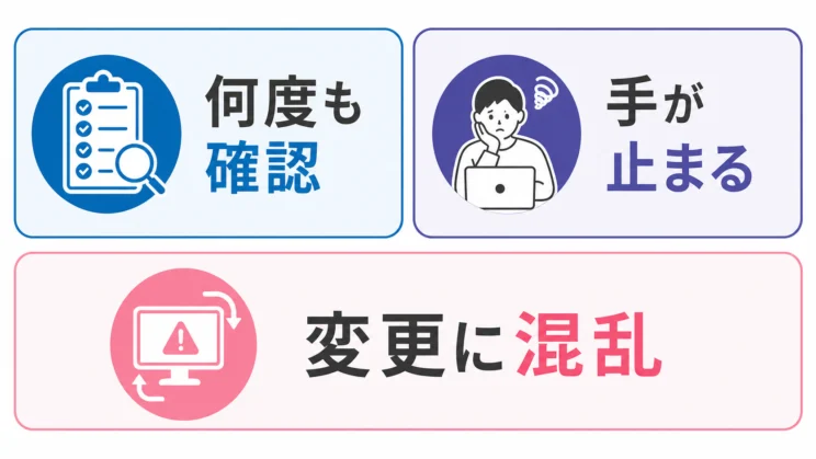困りごとを場面ごとに分けると、自分の状態を整理しやすくなります。