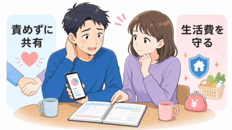 責めずに状況を共有し、生活に必要なお金から守ることが大切です。