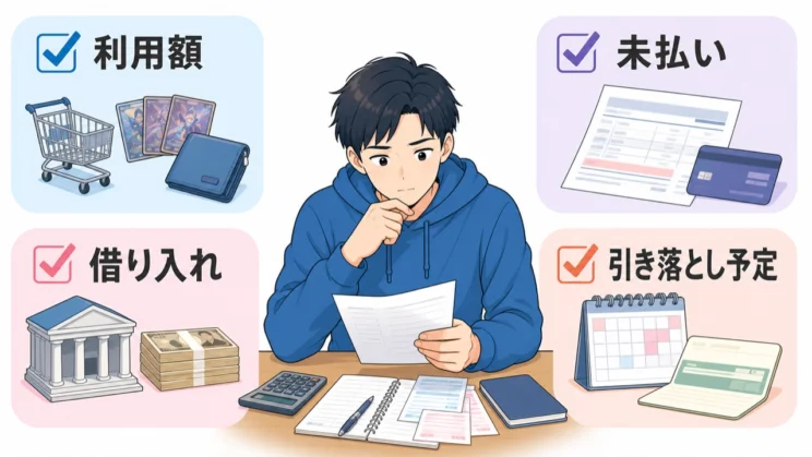 まず数字を並べると、先に守る支払いと生活費が見えやすくなります。