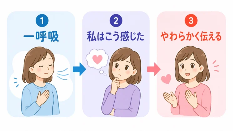 自分を主語にした伝え方は、相手を責めずに気持ちを届ける助けになります。