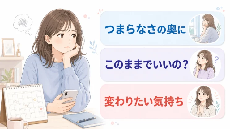 つまらなさの奥にある不安は、まず気づいてあげるだけでも整理しやすくなります。