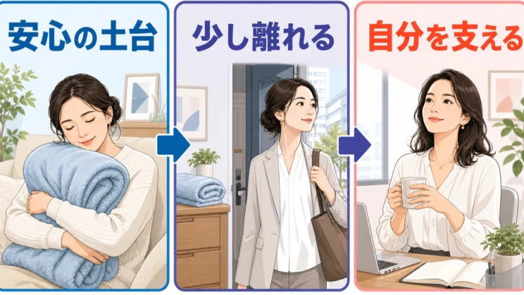 安心の対象は、少しずつ離れながら自分で心を整える力を支えてきました。