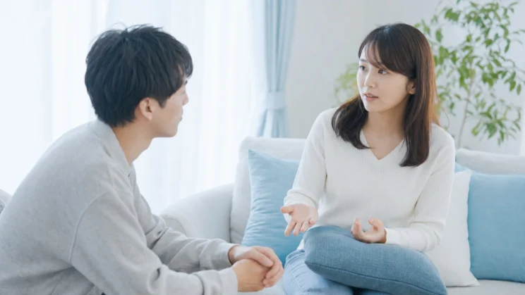 症状が落ち着いている時に、体調の波と気持ちを分けて伝えると、彼も受け止めやすくなります。