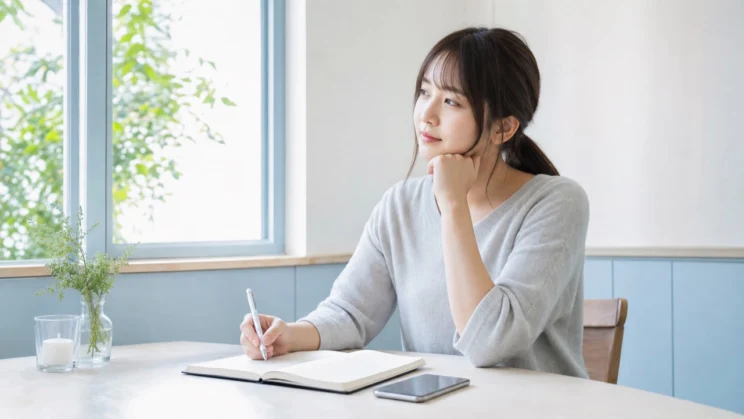 ノートに書き出すと、嫉妬の奥にある不安や本音に気づきやすくなります。