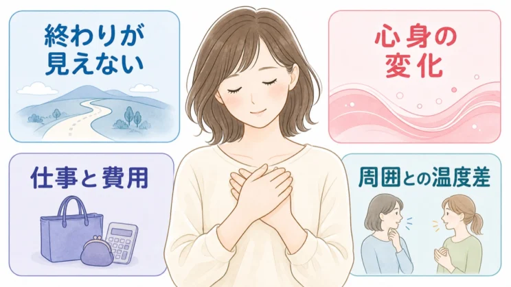 複数の負担が重なると、責める矛先が自分へ向かいやすくなります。
