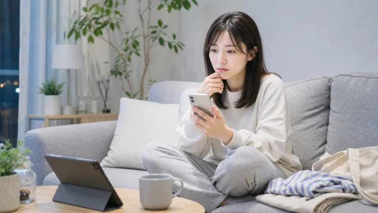 夜のスマホ時間は、支払いの実感が薄れて買いすぎにつながりやすい場面です。
