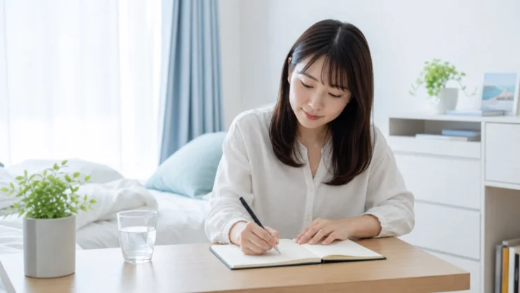 体や気分の変化を書き留めると、気にしすぎかどうかの堂々巡りから離れやすくなります。