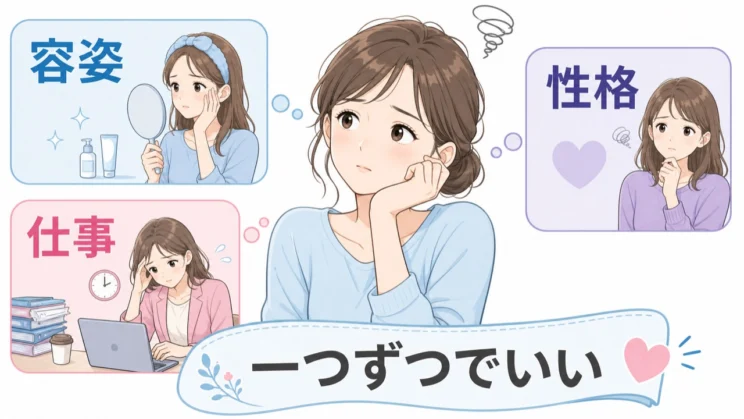 悩みがいくつ重なっていても、一度に全部を解決しなくて大丈夫です。