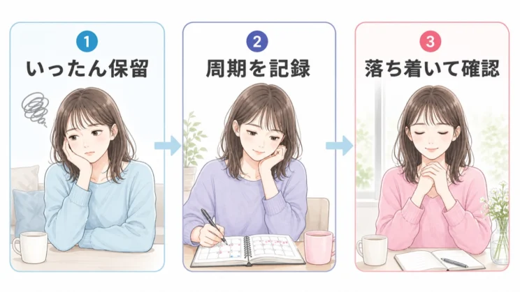 別れたい気持ちが強い時は結論を保留し、周期を記録して、落ち着いてから確かめてみてください。