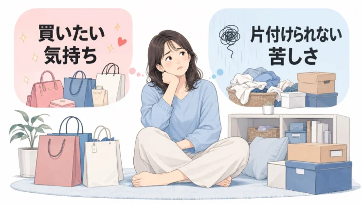 買いたさと片付けられない苦しさは、どちらも責めずに扱ってよい気持ちです。