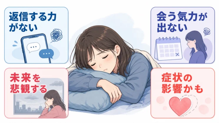 連絡や会う頻度の変化には、愛情ではなく症状による消耗が影響している場合があります。
