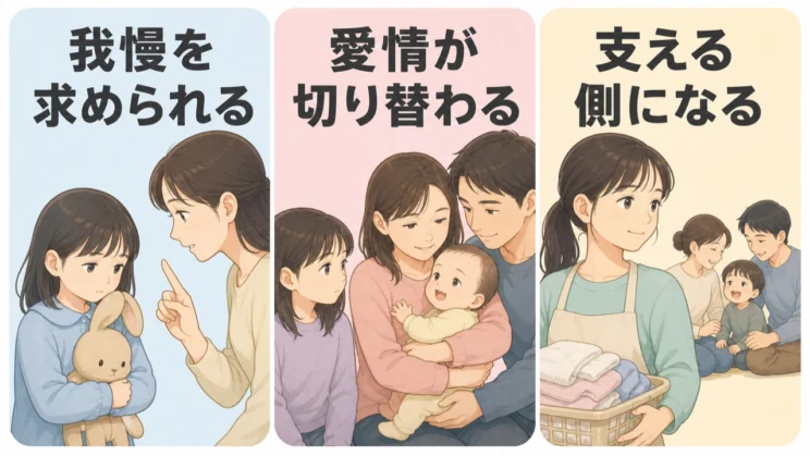 我慢、愛情の切り替わり、支える役割が重なると、甘えたい気持ちを表に出しにくくなります。