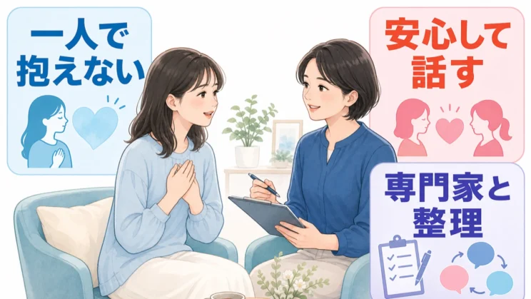 一人で抱えず専門家と整理することも、自分の心を扱う大切な練習です。