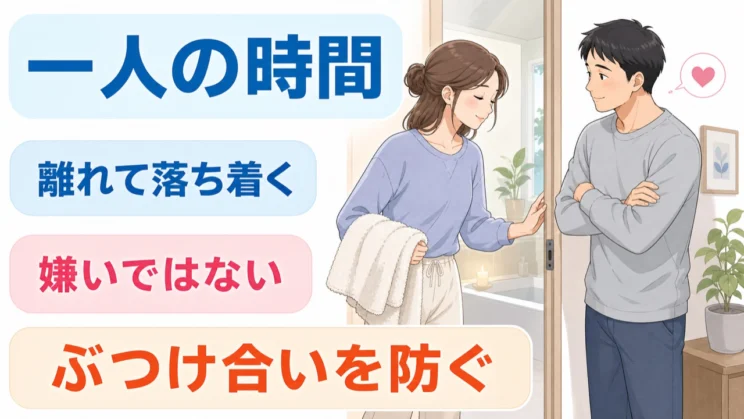 一人の時間は相手を拒むためではなく、ぶつけ合いを避けるための工夫です。