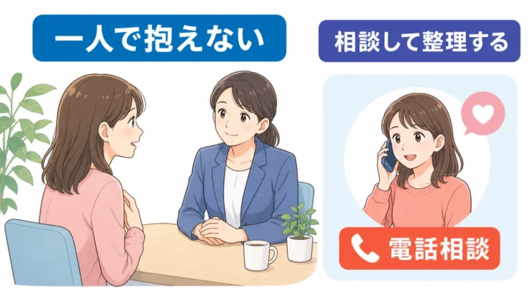 相談先は、気持ちと言葉を一人で抱え込まないための選択肢です。