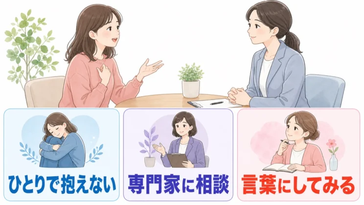 一人で抱えず、専門家と一緒に痛みの背景を言葉にしていく道があります。