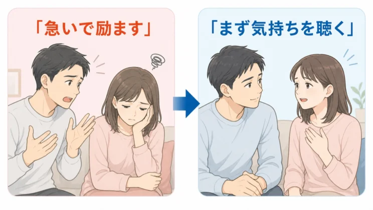 急いで励ますより、まず気持ちを聴く姿勢のほうが、孤独をやわらげる支えになります。