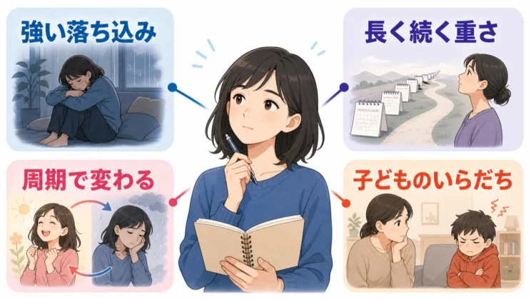 抑うつの現れ方や続き方は一つではなく、経過や背景を含めて専門家が丁寧に見極めます。