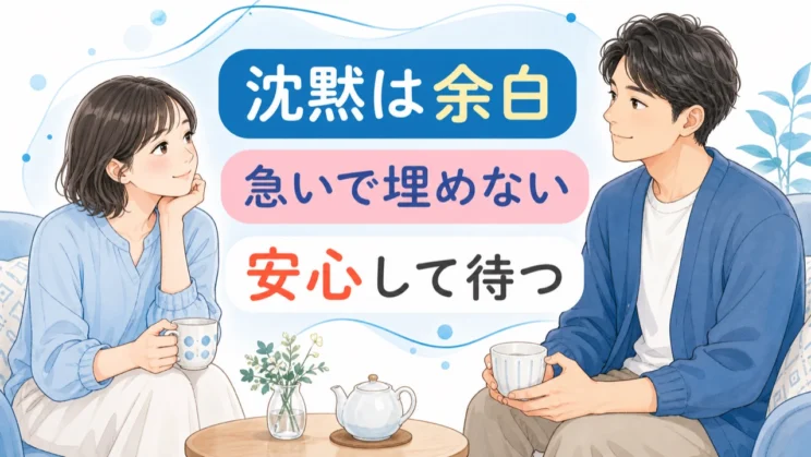 沈黙を急いで埋めなくても、会話の余白として安心して置けることがあります。