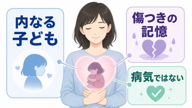 インナーチャイルドは病気ではなく、今も残る子ども時代の感情や記憶を表す考え方です。