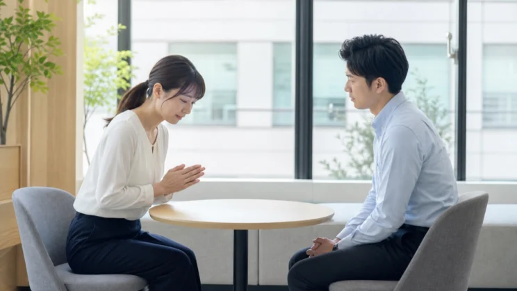 短い謝罪は、長い説明よりも先に相手の緊張をゆるめます。