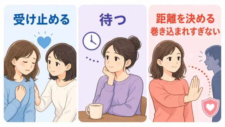受け止めることと巻き込まれすぎないことは、同時に大切にできます。