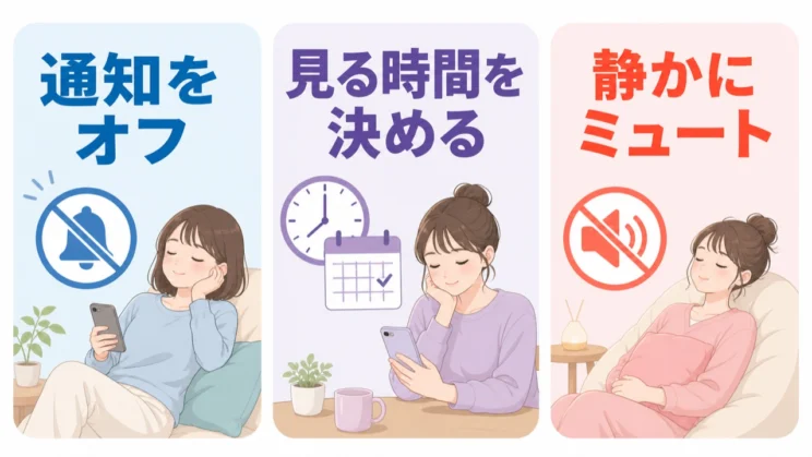 通知や閲覧時間を調整する小さな工夫でも、心の余白は戻りやすくなります。