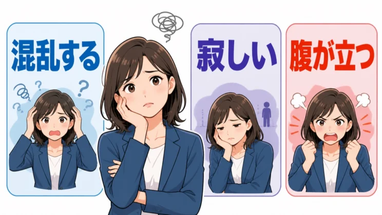 突然切られたあとの混乱・寂しさ・怒りは、どれも傷ついた心に自然に起こり得る反応です。