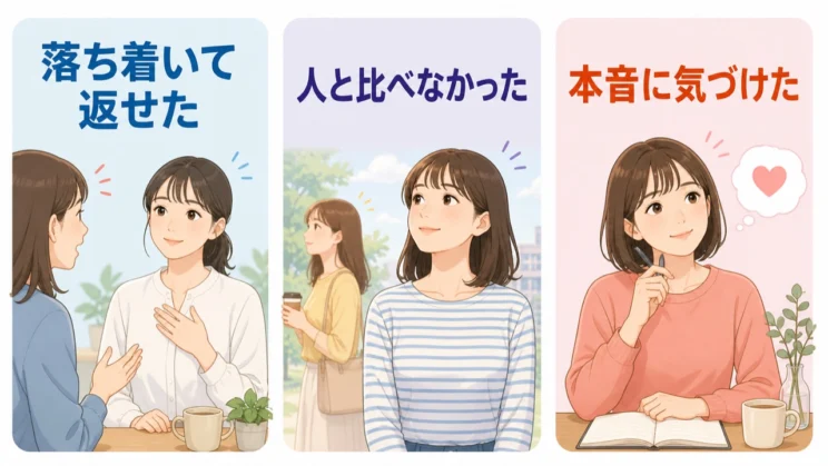 派手な成果がなくても、反応や比べ方の小さな変化は内面が動いているサインです。