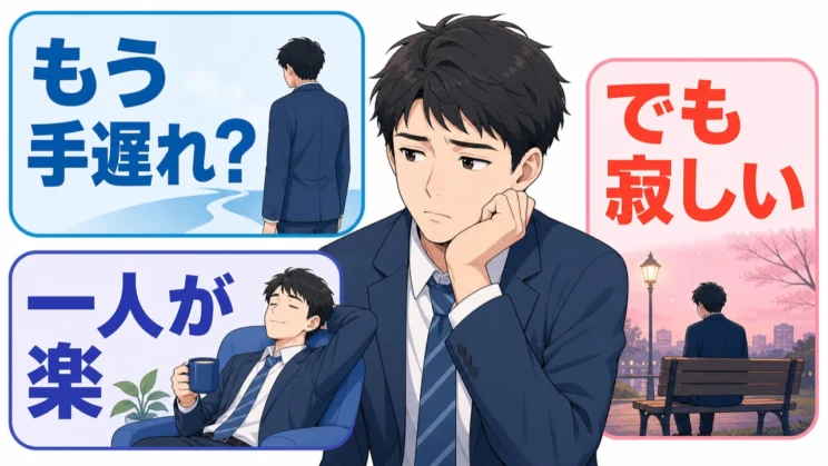 一人の楽さとその後の寂しさは矛盾ではなく、消耗した心に同時に起こり得る反応です。