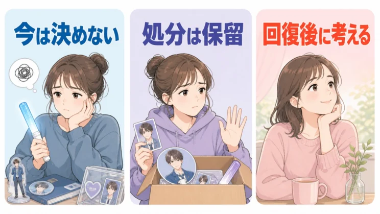 担降りや処分のような後戻りしにくい決断は、回復してから考えても遅くありません。