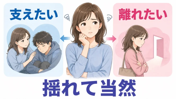 支えたい気持ちと離れたい気持ちが同時にあるのは、真剣に向き合ってきた心の自然な揺れです。