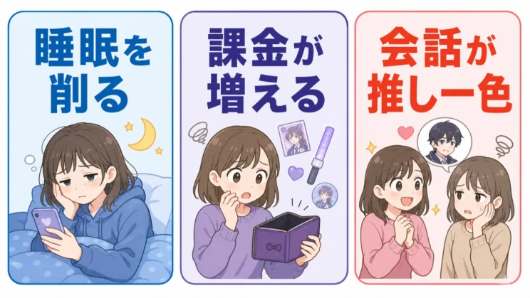 睡眠、お金、会話への影響を数字や頻度で見ると、楽しさが重さに変わったサインへ気づけます。