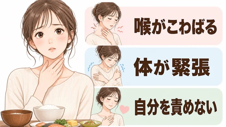 食べられない反応とあなたの価値を切り離し、まず体の緊張をいたわってみましょう。