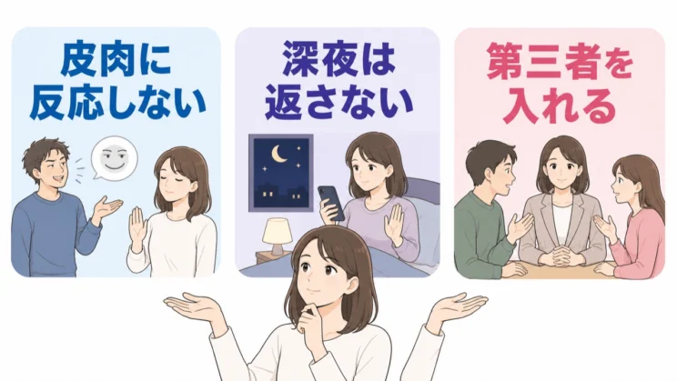 境界線は相手を変える線ではなく、自分がどこまで応じるかを決める線です。