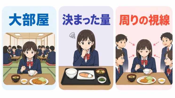 何がつらいかを場面ごとに分けると、必要な配慮を具体的に伝えやすくなります。