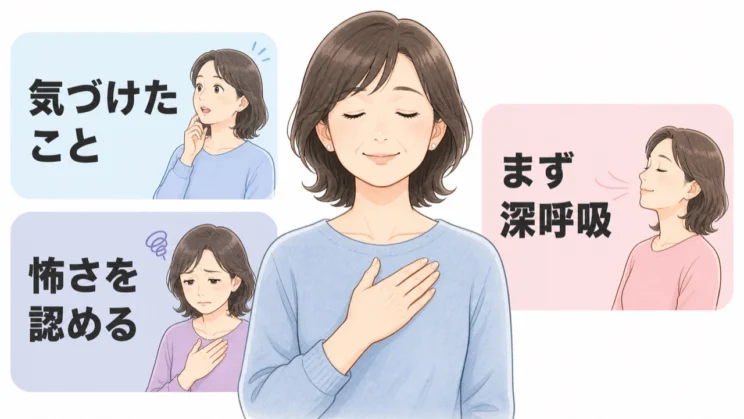 気づけた事実を大切にし、親自身の怖さを認めて呼吸を整えることが、次の穏やかな一言につながります。