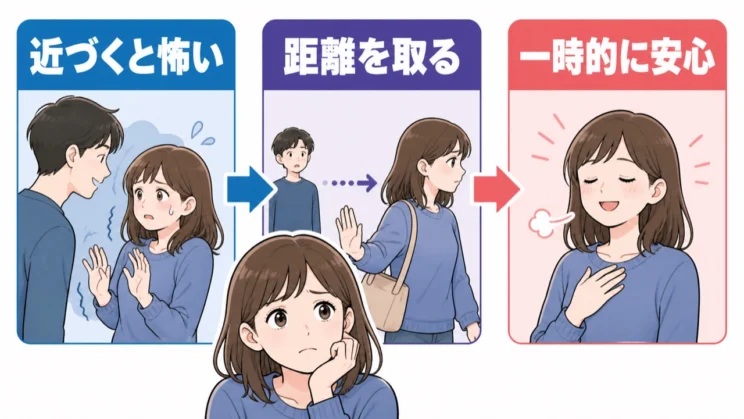 距離を取った直後の安心が、次も避けたくなる流れを少しずつ強めることがあります。