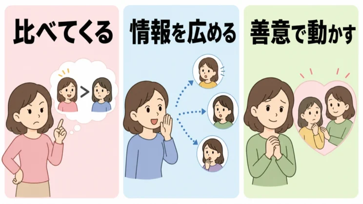 人格ではなく、繰り返される具体的な言動を見て判断することが大切です。