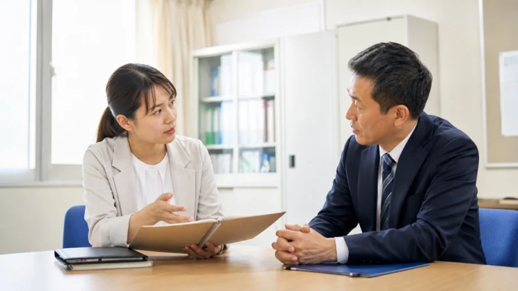 学校でも症状が出ているときは、担任だけで抱えず、記録をもとに同僚と状況を分け合います。