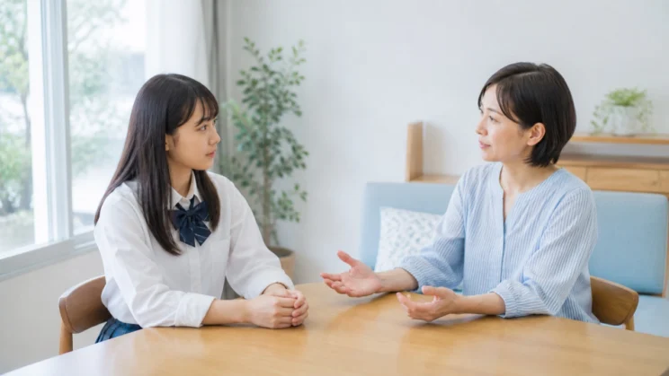 外見を評価して安心させようとするより、まず本人が感じているつらさを静かに聞きます。