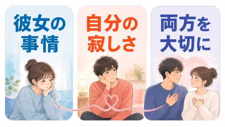 彼女の事情を理解することと、あなた自身の寂しさを大切にすることは、どちらか一方に決めなくてかまいません。