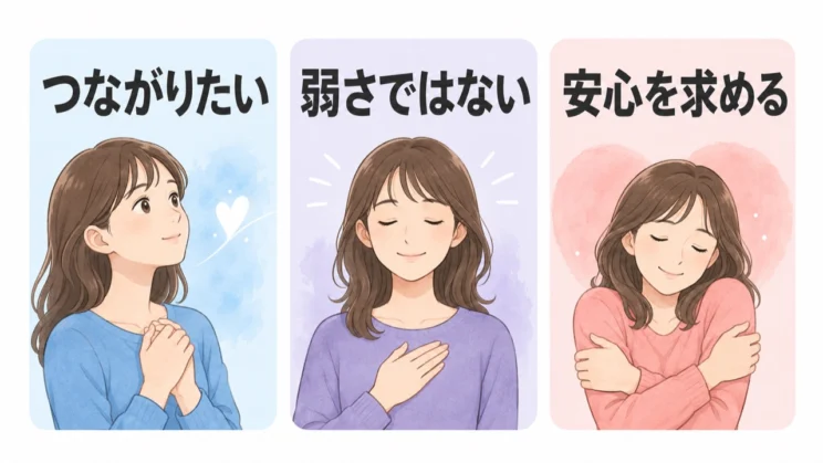 つながりたい気持ちは弱さではなく、誰かと安心を分かち合おうとする自然な心の働きです。