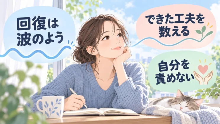回復には波があるものとして、できた工夫を一つずつ数えていきます。