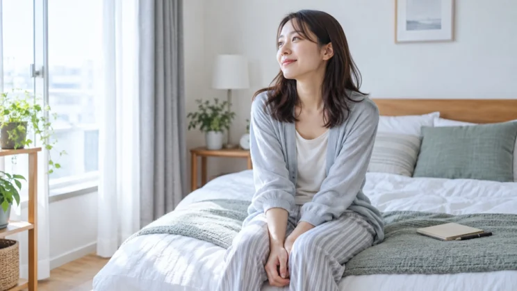 寝つきの速さは、朝の感覚や日中の過ごしやすさと一緒に見ていけます。